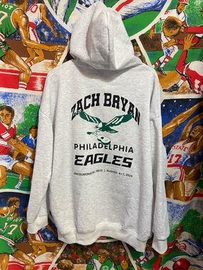 Philadelphia Eagles Zach Bryan Concert Hoodie